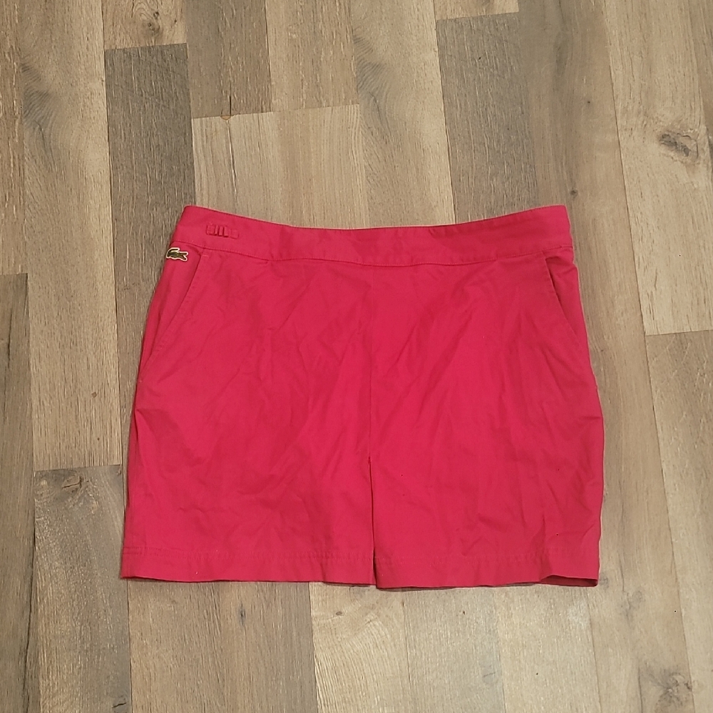 Lacoste Sport Fuscha Pink Bermudas Casual Skort Size 10